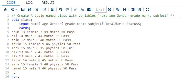 SAS Coding Project